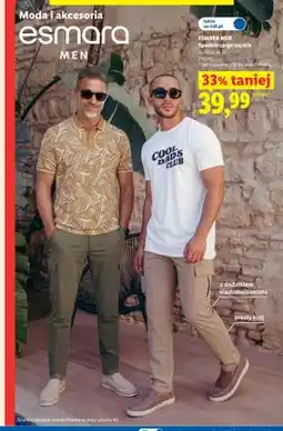 Lidl Spodnie cargo męskie Esmara Men oferta