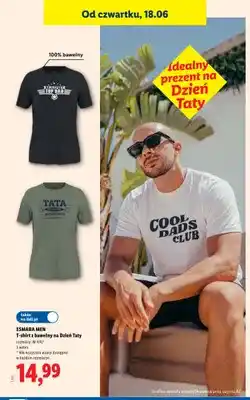 Lidl T-shirt z bawełny na Dzień Taty LIVERGY oferta