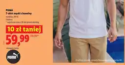 Lidl T-shirt męski z bawełny PUMA oferta
