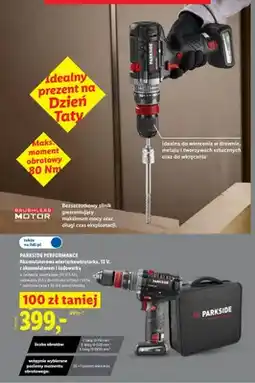 Lidl Akumulatorowa wiertarkowkrętarka Parkside Performance oferta