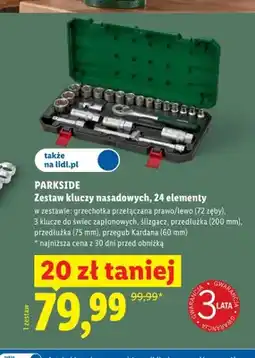 Lidl Zestaw kluczy nasadowych Parkside 24-pak oferta