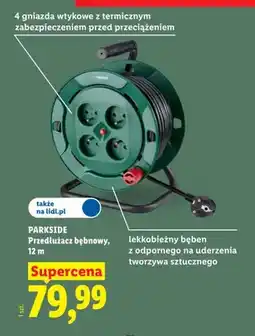 Lidl Przedłużacz bębnowy Parkside 12 m oferta