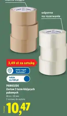 Zestaw 3 taśm klejących pakowych Parkside