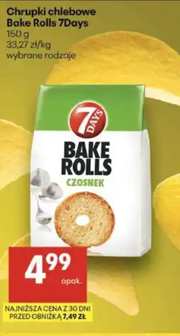 Delikatesy Centrum Chrupki chlebowe Bake Rolls 7Days oferta