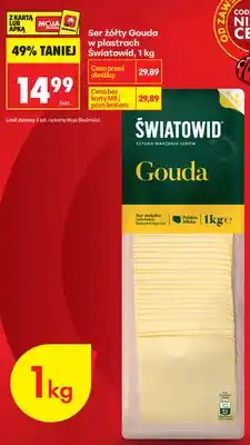 Biedronka Ser żółty Gouda w plastrach Światowid oferta