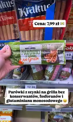 Dino Parówki z szynki na grilla Madej Wróbel oferta