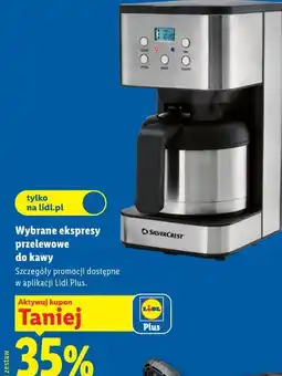 Lidl Wybrane ekspresy przelewowe do kawy oferta
