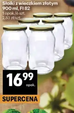 Delikatesy Centrum Słoiki z wieczkiem złotym 900 ml, FI 82 oferta