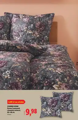 Lidl LIVARNO HOME Zestaw 2 poszewek z bawełną renforcé, 40 x 40 cm oferta