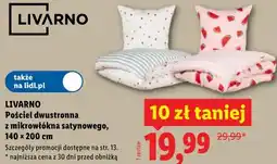Lidl LIVARNO Pościel dwustronna z mikrowłókna satynowego, 140 x 200 cm oferta