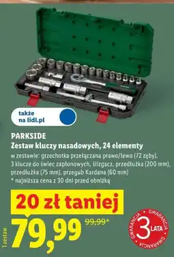Lidl PARKSIDE Zestaw kluczy nasadowych, 24 elementy oferta