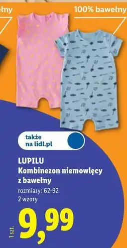 Lidl LUPILU Kombinezon niemowlęcy z bawełny oferta
