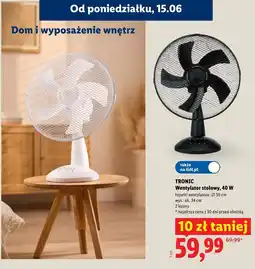 Lidl TRONIC Wentylator stołowy, 40 W oferta