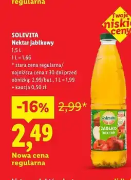 Lidl Nektar jabłkowy Solevita oferta