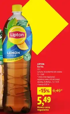 Lidl Napój herbaciany Lipton Ice Tea cytryna oferta