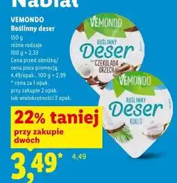 Lidl Deser roślinny kokos Vemondo oferta