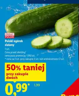 Lidl Ogórek zielony polski oferta