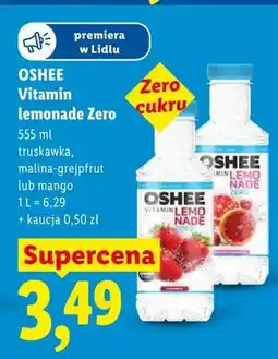 Lidl Napój Vitamin Lemonade Zero malina-grejpfrut Oshee oferta