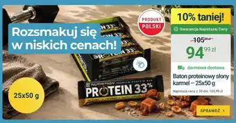 Baton proteinowy słony karmel Go On Nutrition 25-pak