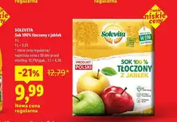 Lidl Sok 100% tłoczony z jabłek Solevita oferta