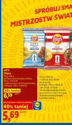 Lidl Chipsy Lay's polska kiełbasa oferta
