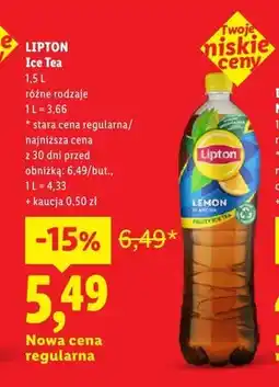 Lidl Napój herbaciany Lipton Ice Tea oferta