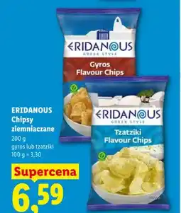 Lidl Chipsy ziemniaczane o smaku tzatziki Eridanous oferta