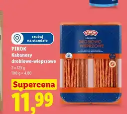 Lidl Kabanosy drobiowo-wieprzowe Pikok 2-pak oferta