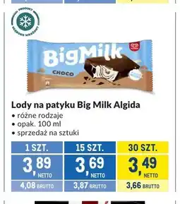 Makro Lody na patyku Big Milk Algida oferta