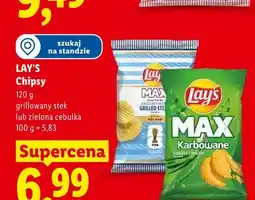 Lidl Chipsy Lay's Max o smaku zielonej cebulki oferta