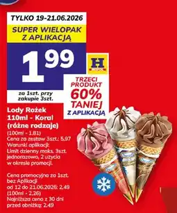 Hitpol Lody rożek Koral oferta