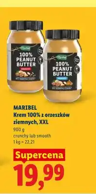 Lidl Krem z orzeszków ziemnych smooth Maribel XXL oferta