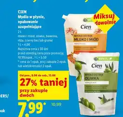 Lidl Mydło w płynie Cien mleko i miód opakowanie uzupełniające oferta