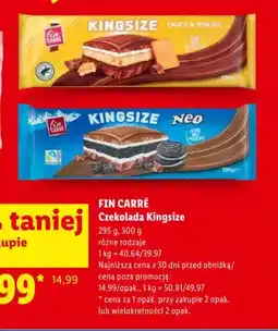 Lidl Czekolada Kingsize Neo Fin Carré oferta