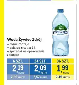 Makro Woda Żywiec Zdrój oferta