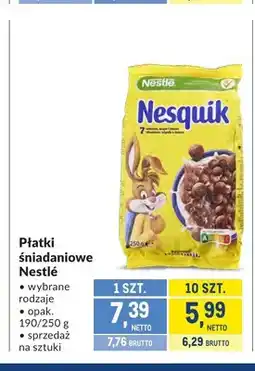 Makro Płatki śniadaniowe Nestlé wybrane rodzaje oferta