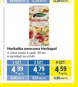 Makro Herbatka owocowa Herbapol Brzoskwinia 20-pak oferta
