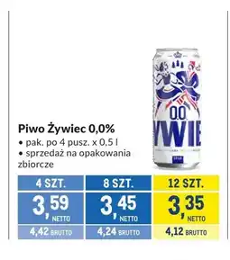 Makro Piwo Żywiec 0,0% 4-pak oferta