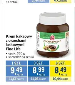 Makro Krem kakaowy z orzechami laskowymi Fine Life oferta