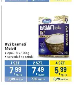 Makro Ryż basmati Melvit 4-pak oferta