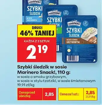 Biedronka Szybki śledzik w sosie w stylu tzatziki Marinero Snack oferta