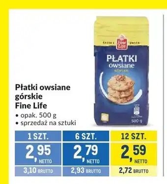 Płatki owsiane górskie Fine Life