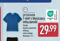 ALDI T-shirt z błyszczącą nitką damski UP2FASHION oferta