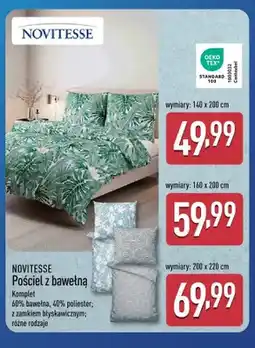 ALDI Pościel z bawełną Novitesse 140x200 cm oferta