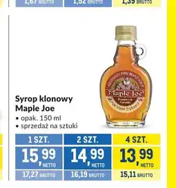 Makro Syrop klonowy Maple Joe oferta