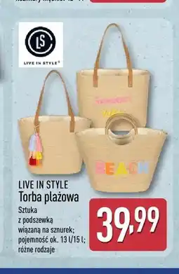 ALDI Torba plażowa LIVE IN STYLE oferta