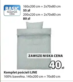 JYSK Komplet pościeli Basic Line oferta