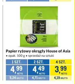 Makro Papier ryżowy okrągły House of Asia oferta