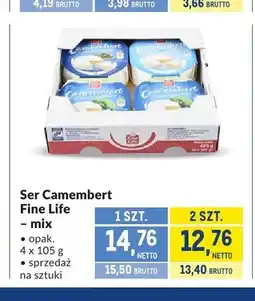 Makro Ser Camembert Fine Life 4-pak oferta