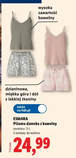 Lidl Piżama damska Esmara oferta